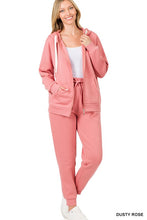 Load image into Gallery viewer, ZIPPER HOODIE SWEAT JACKET & SWEAT PANTS SET