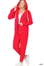 Load image into Gallery viewer, ZIPPER HOODIE SWEAT JACKET & SWEAT PANTS SET