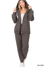 Load image into Gallery viewer, ZIPPER HOODIE SWEAT JACKET & SWEAT PANTS SET