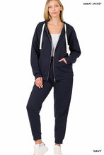 Load image into Gallery viewer, ZIPPER HOODIE SWEAT JACKET & SWEAT PANTS SET