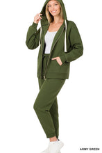 Load image into Gallery viewer, ZIPPER HOODIE SWEAT JACKET & SWEAT PANTS SET
