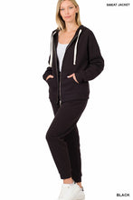 Load image into Gallery viewer, ZIPPER HOODIE SWEAT JACKET & SWEAT PANTS SET