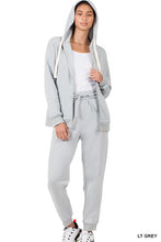 Load image into Gallery viewer, ZIPPER HOODIE SWEAT JACKET & SWEAT PANTS SET