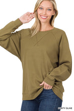 Load image into Gallery viewer, COTTON RAGLAN SLEEVE ROUND NECK PULLOVER