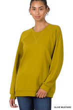 Load image into Gallery viewer, COTTON RAGLAN SLEEVE ROUND NECK PULLOVER