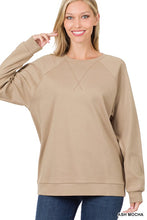 Load image into Gallery viewer, COTTON RAGLAN SLEEVE ROUND NECK PULLOVER