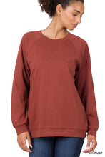 Load image into Gallery viewer, COTTON RAGLAN SLEEVE ROUND NECK PULLOVER