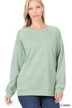 Load image into Gallery viewer, COTTON RAGLAN SLEEVE ROUND NECK PULLOVER