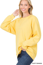Load image into Gallery viewer, COTTON RAGLAN SLEEVE ROUND NECK PULLOVER