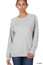 Load image into Gallery viewer, COTTON RAGLAN SLEEVE ROUND NECK PULLOVER