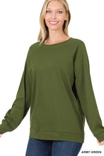 Load image into Gallery viewer, COTTON RAGLAN SLEEVE ROUND NECK PULLOVER