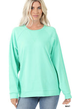 Load image into Gallery viewer, COTTON RAGLAN SLEEVE ROUND NECK PULLOVER