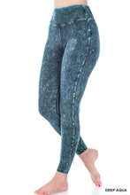 Load image into Gallery viewer, MINERAL WASHED WIDE WAISTBAND YOGA LEGGINGS
