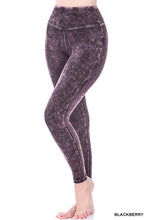 Load image into Gallery viewer, MINERAL WASHED WIDE WAISTBAND YOGA LEGGINGS
