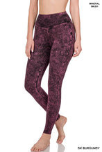 Load image into Gallery viewer, MINERAL WASHED WIDE WAISTBAND YOGA LEGGINGS
