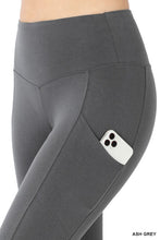 Load image into Gallery viewer, BETTER COTTON WIDE WAISTBAND POCKET LEGGINGS
