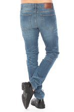 Load image into Gallery viewer, DISTRESSED SLIM TAPER DENIM JEANS
