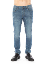 Load image into Gallery viewer, DISTRESSED SLIM TAPER DENIM JEANS
