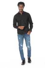 Load image into Gallery viewer, DISTRESSED RIP SLIM TAPER DENIM JEANS
