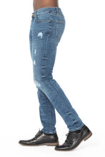 Load image into Gallery viewer, DISTRESSED RIP SLIM TAPER DENIM JEANS
