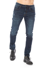 Load image into Gallery viewer, DISTRESSED SLIM TAPER DENIM JEANS
