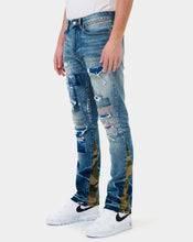 Load image into Gallery viewer, HEAVY RIP &amp; REPAIR SLIM STRAIGHT DENIM
