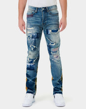 Load image into Gallery viewer, HEAVY RIP &amp; REPAIR SLIM STRAIGHT DENIM
