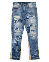 Load image into Gallery viewer, HEAVY RIP &amp; REPAIR SLIM STRAIGHT DENIM
