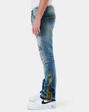 Load image into Gallery viewer, HEAVY RIP &amp; REPAIR SLIM STRAIGHT DENIM
