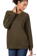 Load image into Gallery viewer, COTTON RAGLAN SLEEVE ROUND NECK PULLOVER
