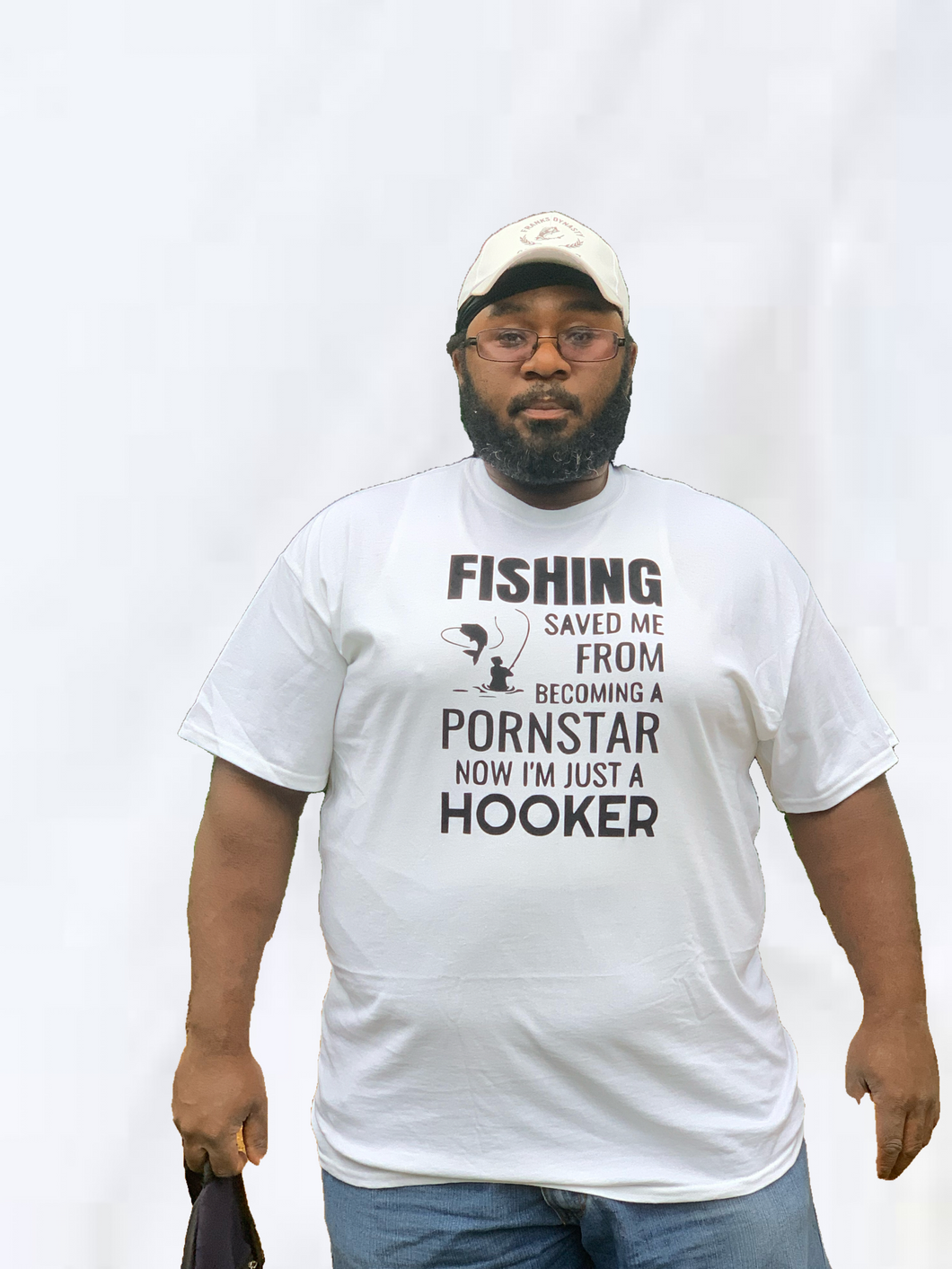 before fishing i was now im just a hooker Mens Saved me from Being Pornstar Funny T Shirt for him Fish Silver Lake Tshirts Fishing Saved Me T Shirt