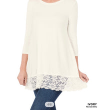 Load image into Gallery viewer, Lace Bottom Tunic
