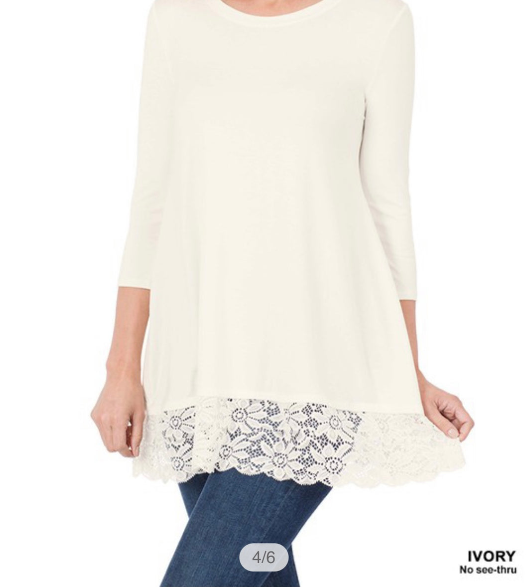 Lace Bottom Tunic